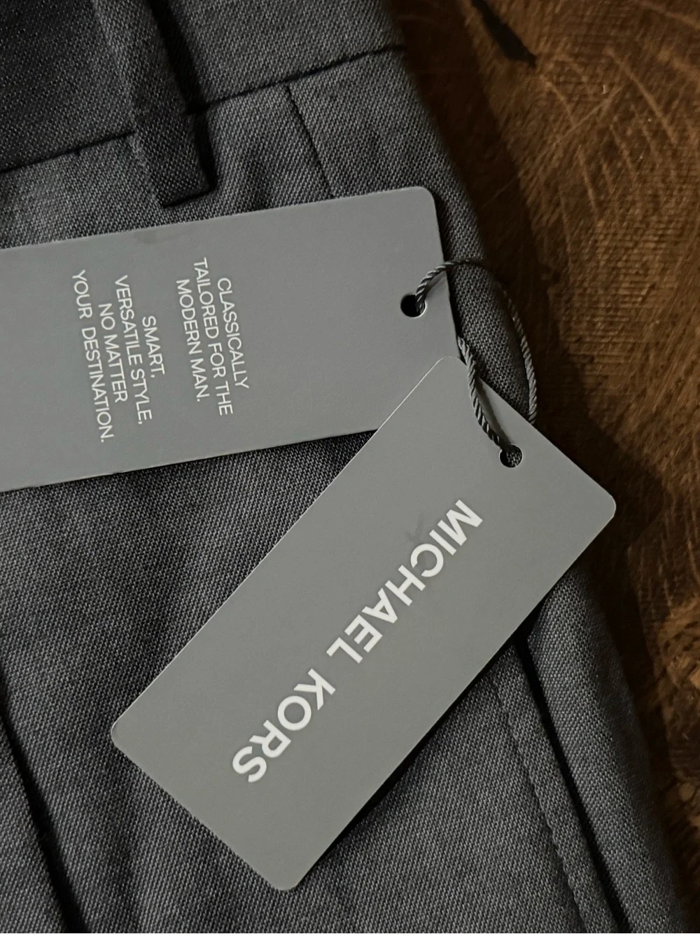 NWT Michael Kors Men’s Size 36x30 Dress Pants  Pleated Charcoal Grey Classic Fit